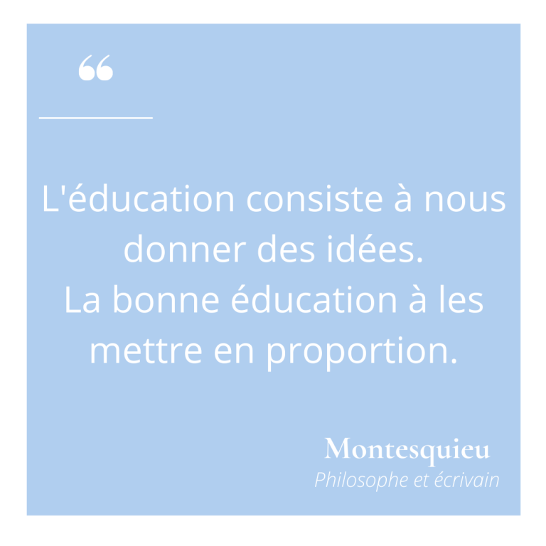 Montesquieu sur l'éducation